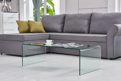 Стол журнальный ESF F-006K прозрачный/Стекло