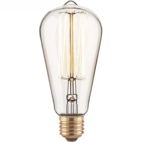 Ретро лампочка накаливания Эдисона груша прозрачная E27 60W 230V 340 lm Elektrostandard ST64 60W