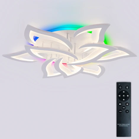 Потолочная люстра светодиодная с пультом ДУ 162W с RGB, белый, LED Natali Kovaltseva Olimp LED LAMPS 81435 (220V)