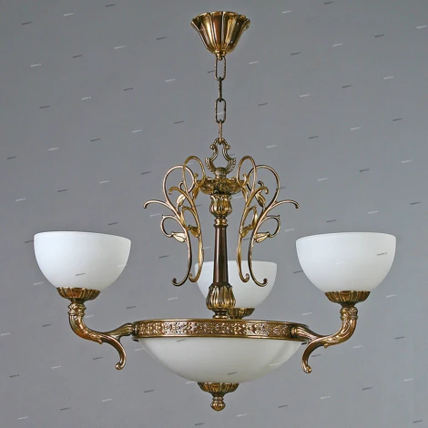 Люстра подвесная Ambiente by Brizzi Toledo, 6 ламп, бронза с белым