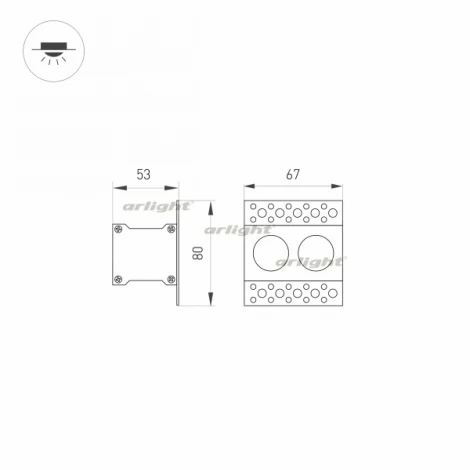 Встраиваемый точечный светильник Arlight MS-ORIENT-BUILT-TRIMLESS 032228 (LED, 220V)