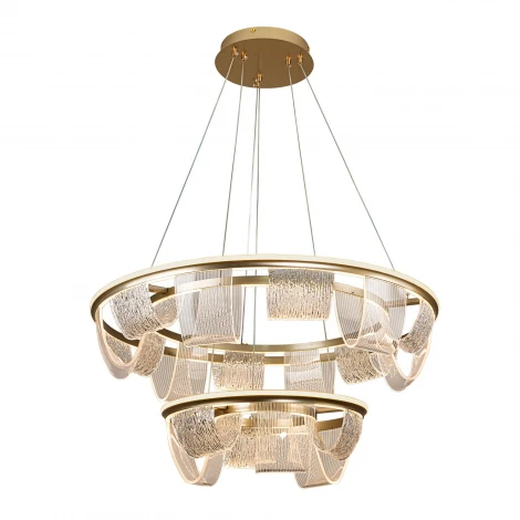 Подвесной светильник светодиодный с пультом с регулировкой цветовой температуры LED4U L7706-800-460 GD