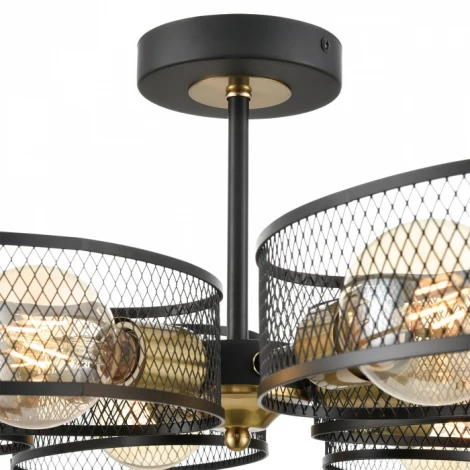 Потолочная люстра на штанге Lumion Vivana 8153/6C черный/медный, металл Е27 6*60W 220V