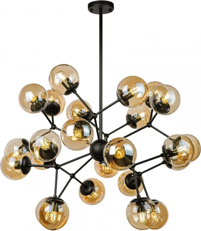 Потолочная люстра на штанге AM Group AM258 AM258-24 (220V, шар, молекулы)