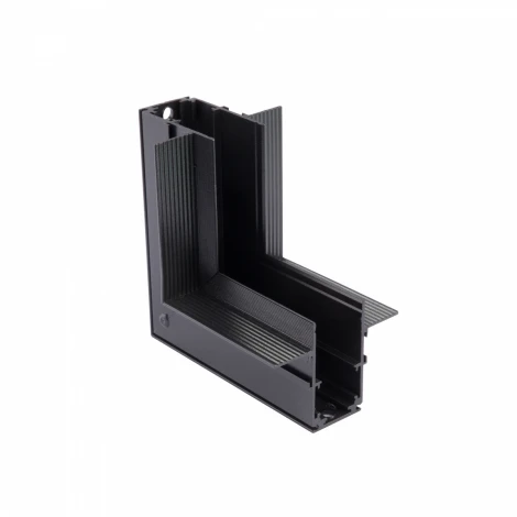 Коннектор угловой внутренний 20 мм магнитный 100*100 для шинопровода скрытой установки, черный Vitaluce VT0200030-01