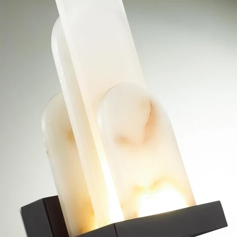 Настенный светильник Odeon Light Foros 5438/12WL черный/металл/смола под алебастр /акрил LED 12W 3000K (220V)