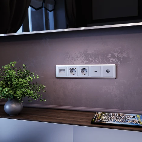 ТВ-розетка оконечная Werkel W1183006 (серебряный)