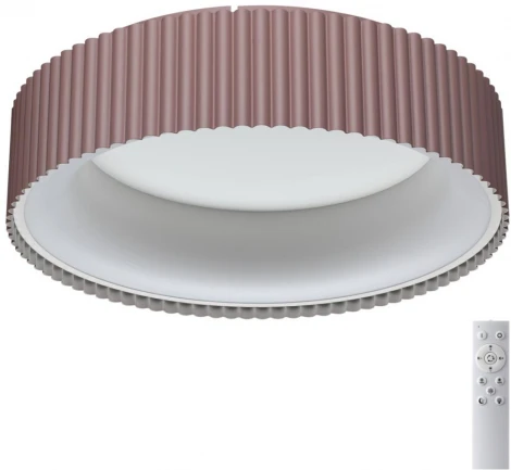 Потолочный светильник круглый Sonex Sharmel 7714/56L металл/акрил/белый/мокко LED 56Вт 3000-6500К D460 IP20 пульт ДУ (220V, круглые)