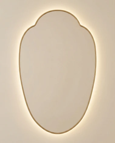 Milis LED Gold Зеркало в раме с подсветкой Art-Zerkalo SM130LGL 13920