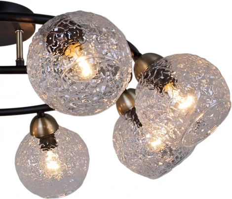 Потолочная люстра на штанге ILLUMICO IL0296-8CSQ-79 BK AB (220V)