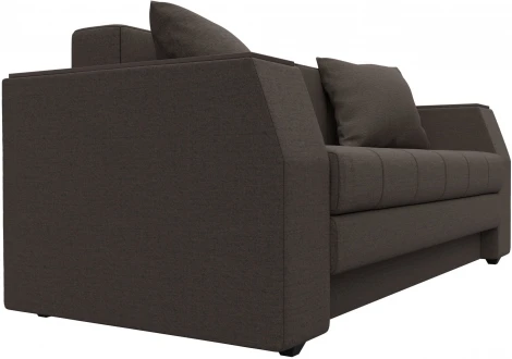 Диван прямой Атлант мини (Коричневый/Рогожка) Лига Диванов арт.122572