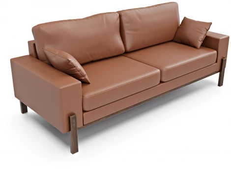 Диван Arsko прямой Хангель экокожа коричневая