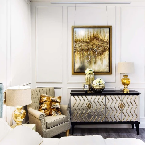 Комод со столешницей из натуральн. камня 159*41*97см Garda Decor арт.ART-1973-S