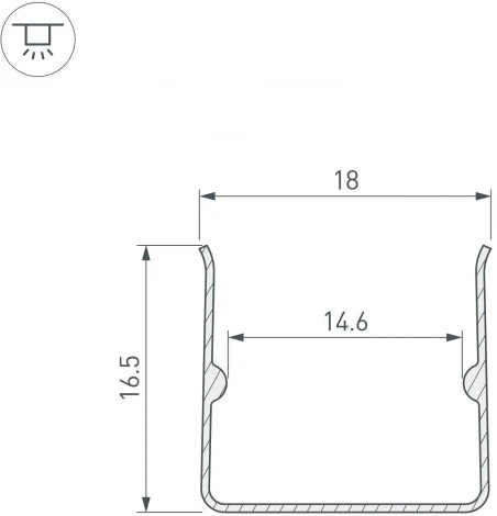 Профиль гибкий WPH-FLEX-1616-1000 (Arlight, Сталь) 053408