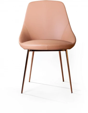 Стул Oscar экокожа soft touch капучино, декор розовое золото Top Concept 2000000000800