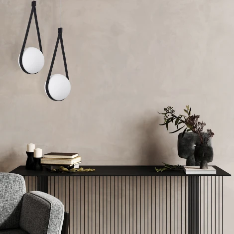Подвесной светильник ST Luce Monbag SL2002.413.01 Черный/Белый E27 1*60W