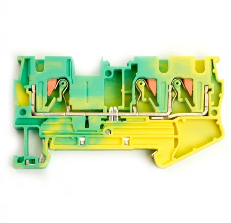 Зажим пружинный 3-х проводной проходной Stekker 49260