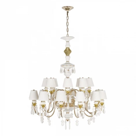 Подвесная люстра ярусная Loft It Grace 10203/12+8 White (220V, подвески, на цепи)