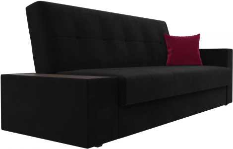 Диван-книжка Лига-020 стол слева (Черный,Бордовый/Микровельвет) Лига Диванов арт.118515L