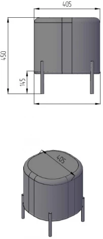 Пуф R-Home малый Gawaii Светл серый
