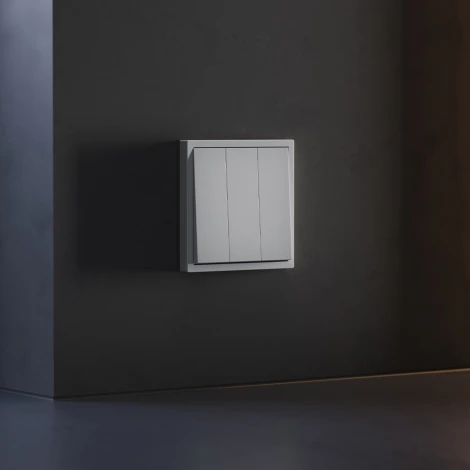 Клавиши для выключателя/переключателя трехклавишного (серый) Voltum S70 VLS000516