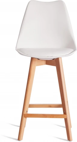 Стул барный TULIP BAR (mod. C1014H-1) (Пластик,Дерево /Белый)