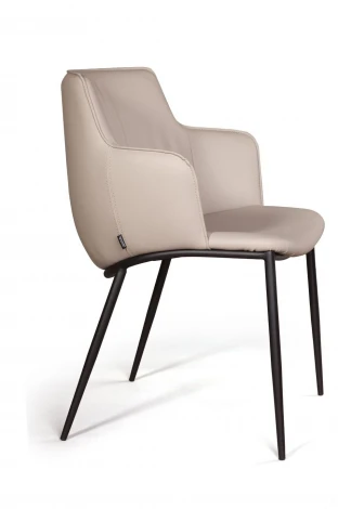 Стул с подлокотниками Top Concept Sofia, экокожа soft-touch, серый