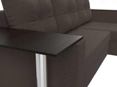 Диван угловой Атланта Лайт правый угол (Коричневый/Рогожка) Лига Диванов арт.121163