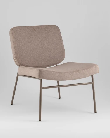 Кресло Stool Group Эбигейл велюр бежевый, каркас бежево-серый УТ000041982