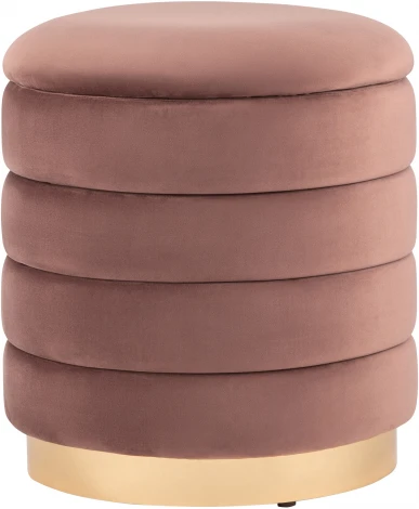 Пуф Франсис с ящиком велюр пыльно-розовый УТ000035899