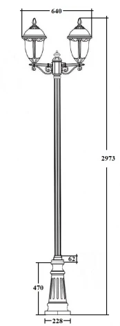 Наземный фонарь Oasis Light St.LOUIS L 89110LA B2 Bl мат/тр