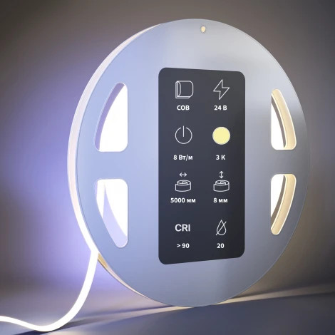 Светодиодная лента 24В COB 8Вт/м 3000К 5м Maytoni 201071