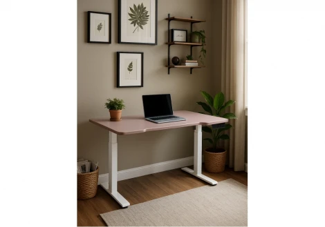 Компьютерный стол Notta Маркос 120х75 розовый / белый