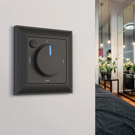 Рамка на 1 пост (черный матовый) W0012208 (a051022)