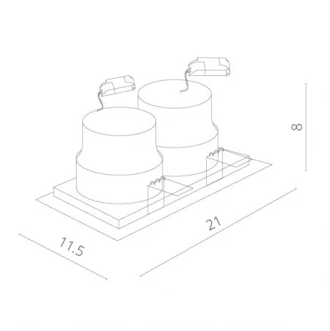 Встраиваемый точечный светильник Arte Lamp Privato A7007PL-2WH