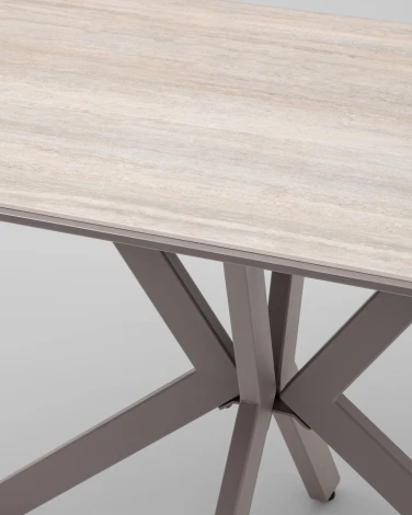 Стол Marmer 120-180/80/76 см подстолье металл капучино Stool Group УТ000042366