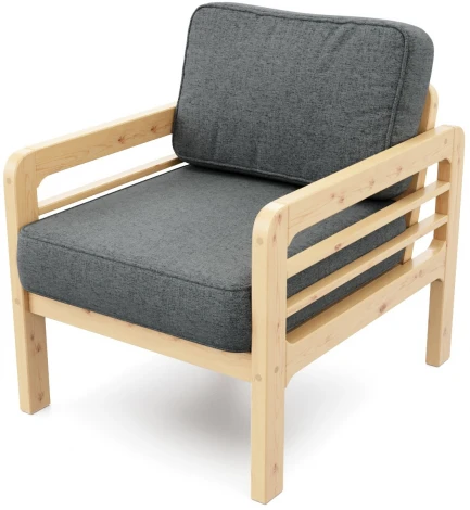 Кресло Arsko Бергер сосна рогожка черная