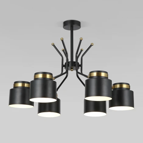 Умная потолочная люстра Eurosvet Batler 70133/6 черный