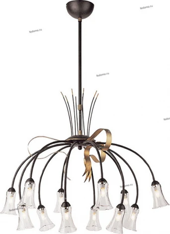 Потолочная люстра N-Light PX-0188 PX-0188/12 gold with clear red