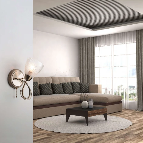 Бра Eurosvet Natalie 30130/1 античная бронза