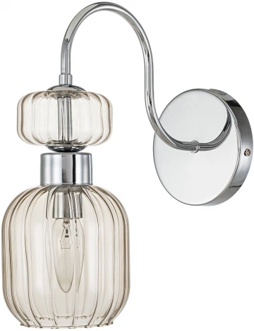 Бра Escada Gloss 1141/1A Chrome/Beige 1x60Вт E14, металл/стекло, хром/бежевый (220V)