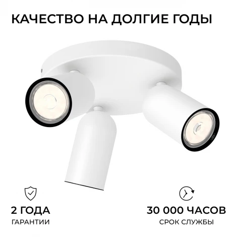 Спот Pongee plate/spiral white Philips 915005531101