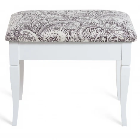 Банкетка Ретро М с ящиком белый, ткань меркурий Mebelik 009369