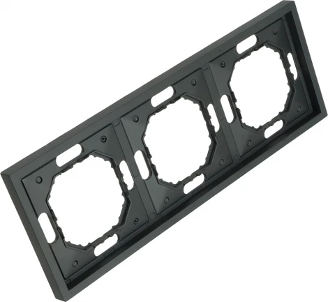 Рамка на 3 поста (черный) Stekker Эмили 49860