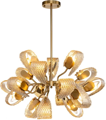 Потолочная люстра на штанге Fless V000345 (11033/18R Amber) (220V)