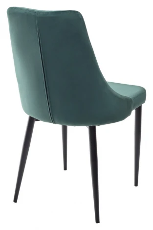 Обеденный стул M-City NEPAL BLUVEL-78 GREEN/ черный каркас, велюр