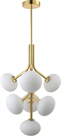 Потолочная люстра на штанге Crystal Lux Alicia SP7 GOLD/WHITE