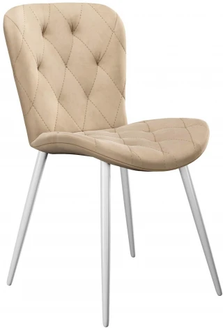 Стул DikLine 303 B03 BEIGE, ножки белые