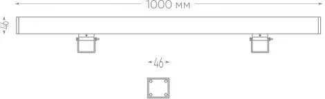 Потолочный светодиодный линейный светильник Feron LL-889 48332 18W, 4000К, 85-265V IP65 (220V)