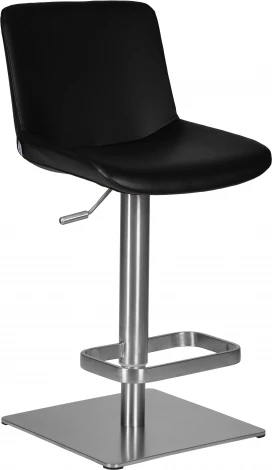 Стул барный DOBRIN ALDO (черный PU YP33-19, основание из нержавеющей стали)